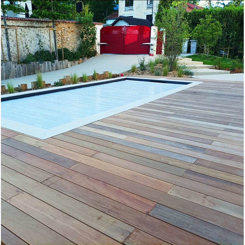 Pack Lame de Terrasse Lisse 2 Faces Bois Exotique 21x145 Cumaru 1er Choix