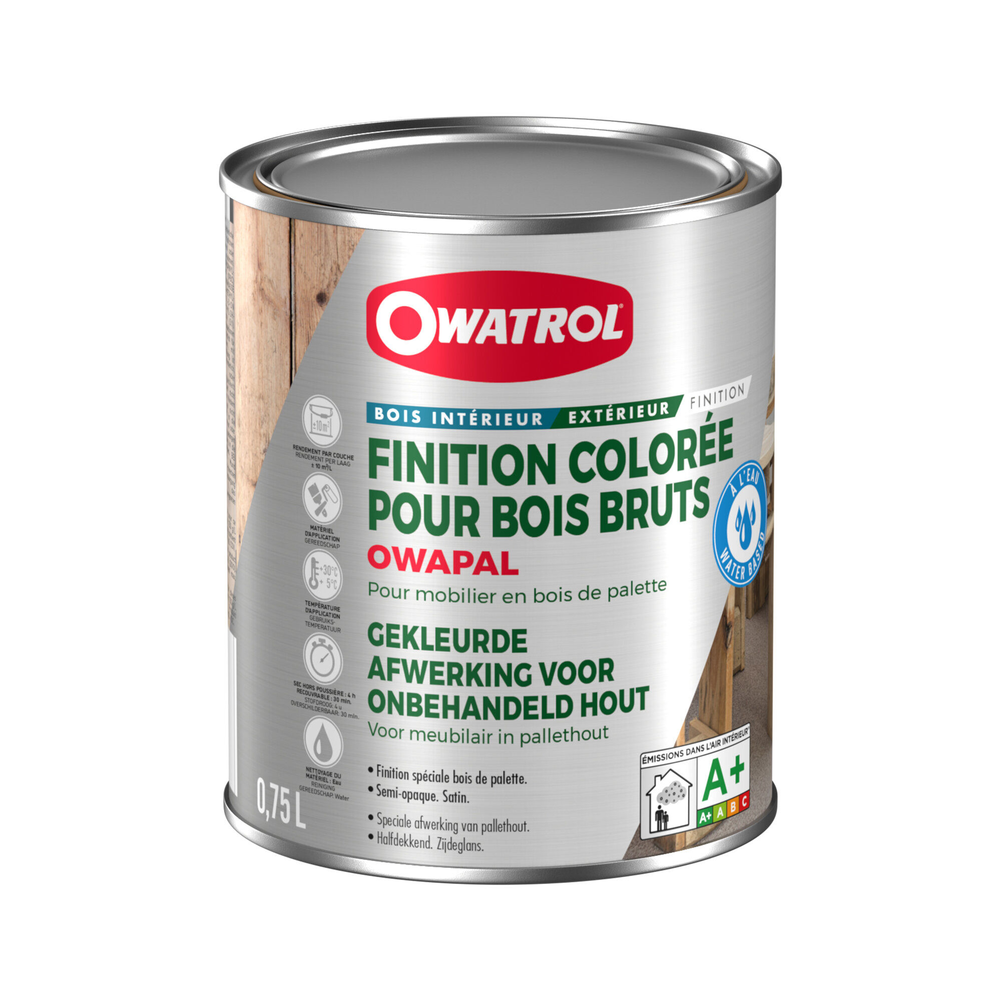 OWAPAL : Finition colorée pour mobilier en bois de palette brut