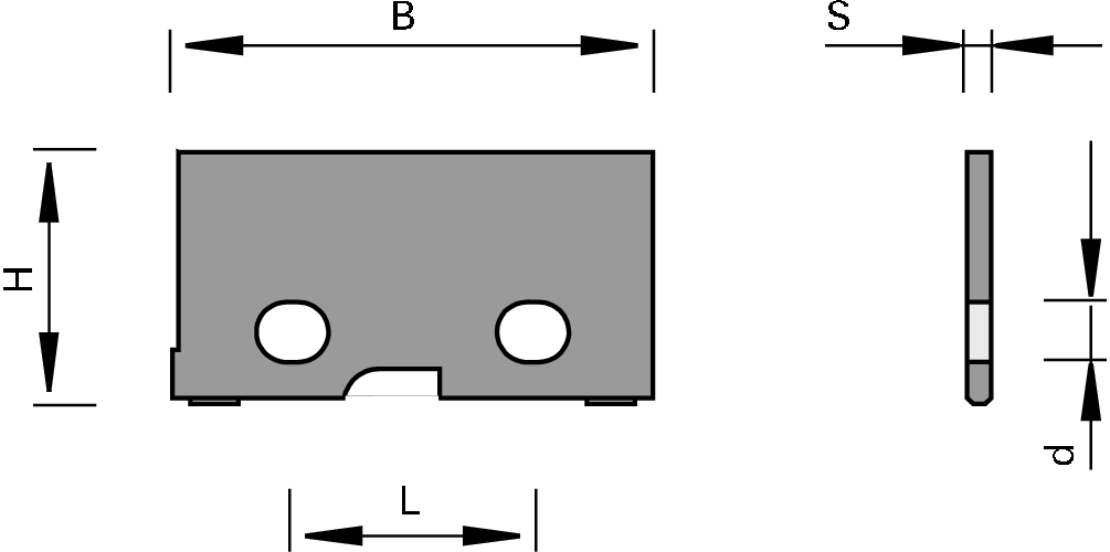 Plaquettes brutes PolyProfiler / EcoPro HW LEUCO - B=40 mm