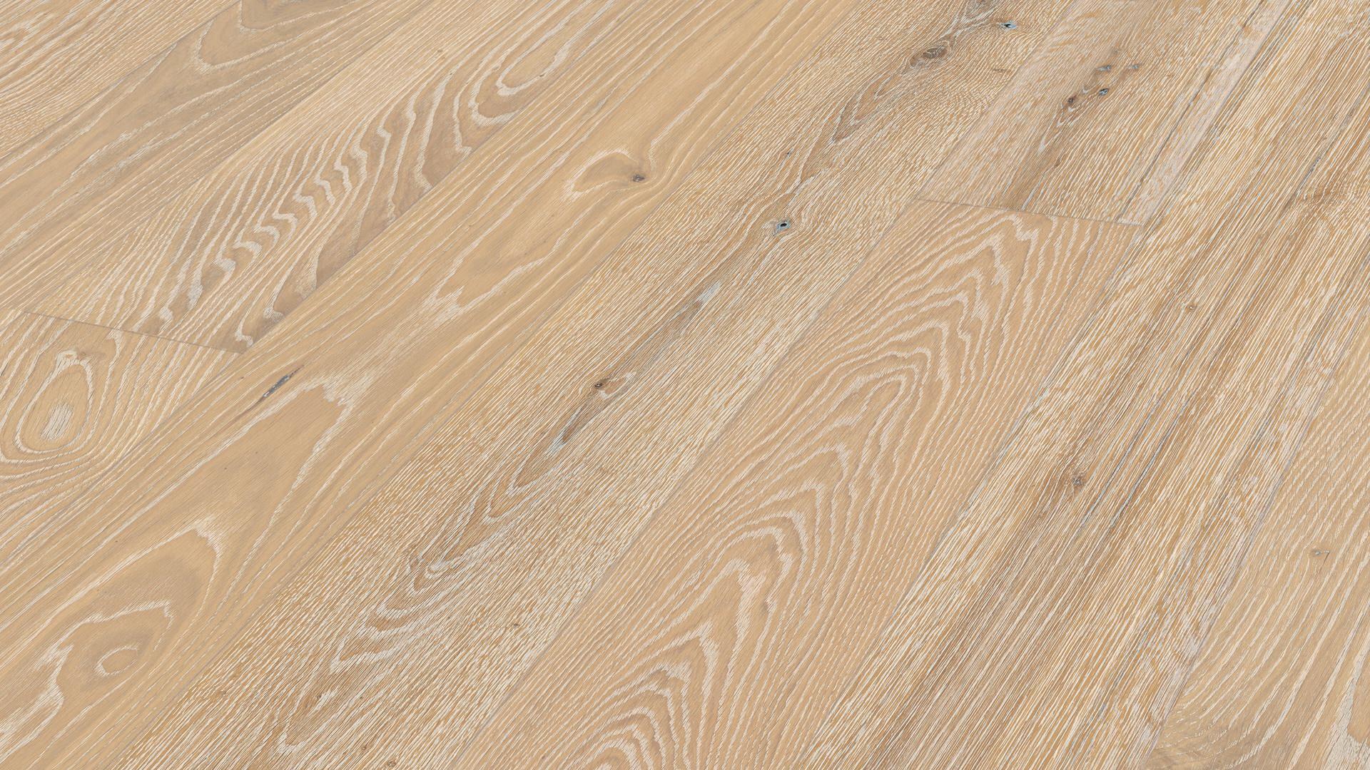 Lame de parquet contrecollé MEISTER Wood Flooring Natureflex HD 100 chêne Limed light white oak lively