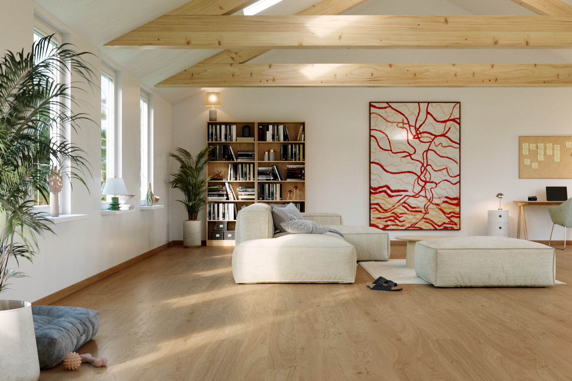 Lame de parquet hybride Bjelin Woodura Skogen chêne Natural 2