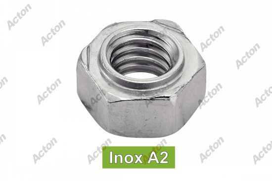 Écrou hexagonal à souder inox A2 - type DIN 929 Acton
