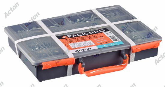 Coffret Vis autoperçantes TC + TF + TH + + embouts acier zingué blanc 3