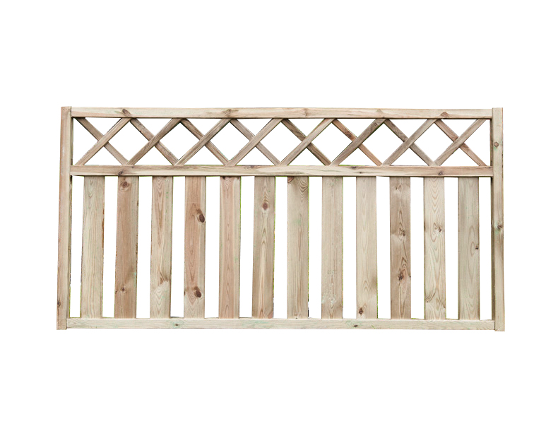 Clôture ajourée mixte en bois