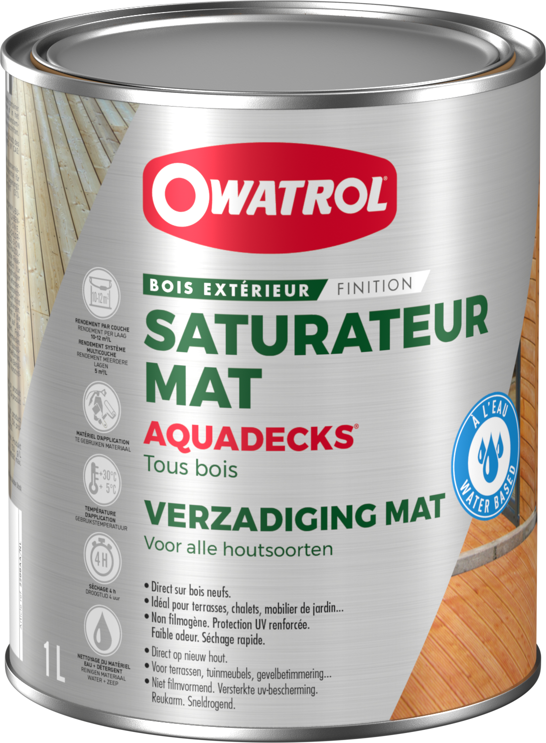 AQUADECKS® : Saturateur bois à l'eau