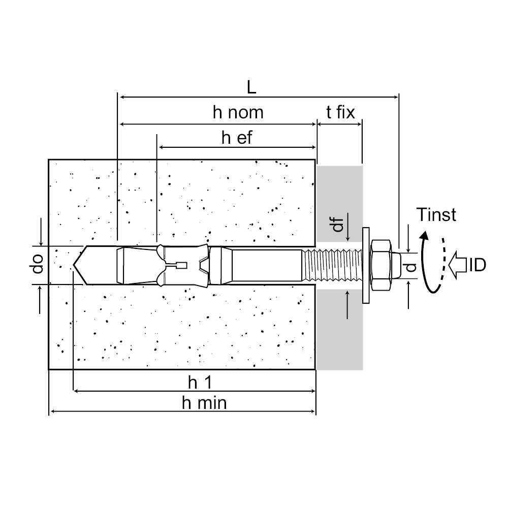 FM-753 A4 Goujon d'ancrage option 7 - Inox A4 3