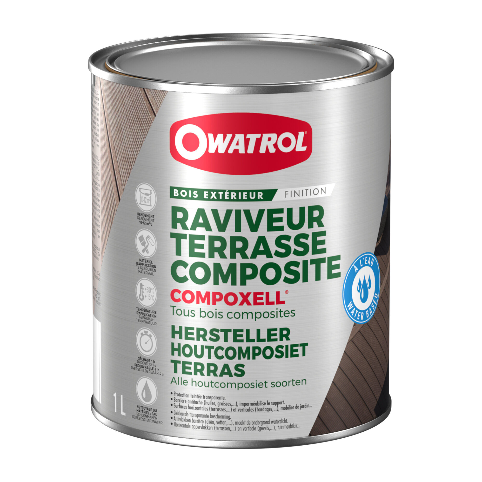 COMPOXELL® : Raviveur, protection teintée pour terrasse composite