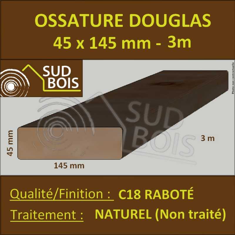Bois d'Ossature / Bastaing MBOC 45x185 Douglas C18 Sec 2,50 m 2
