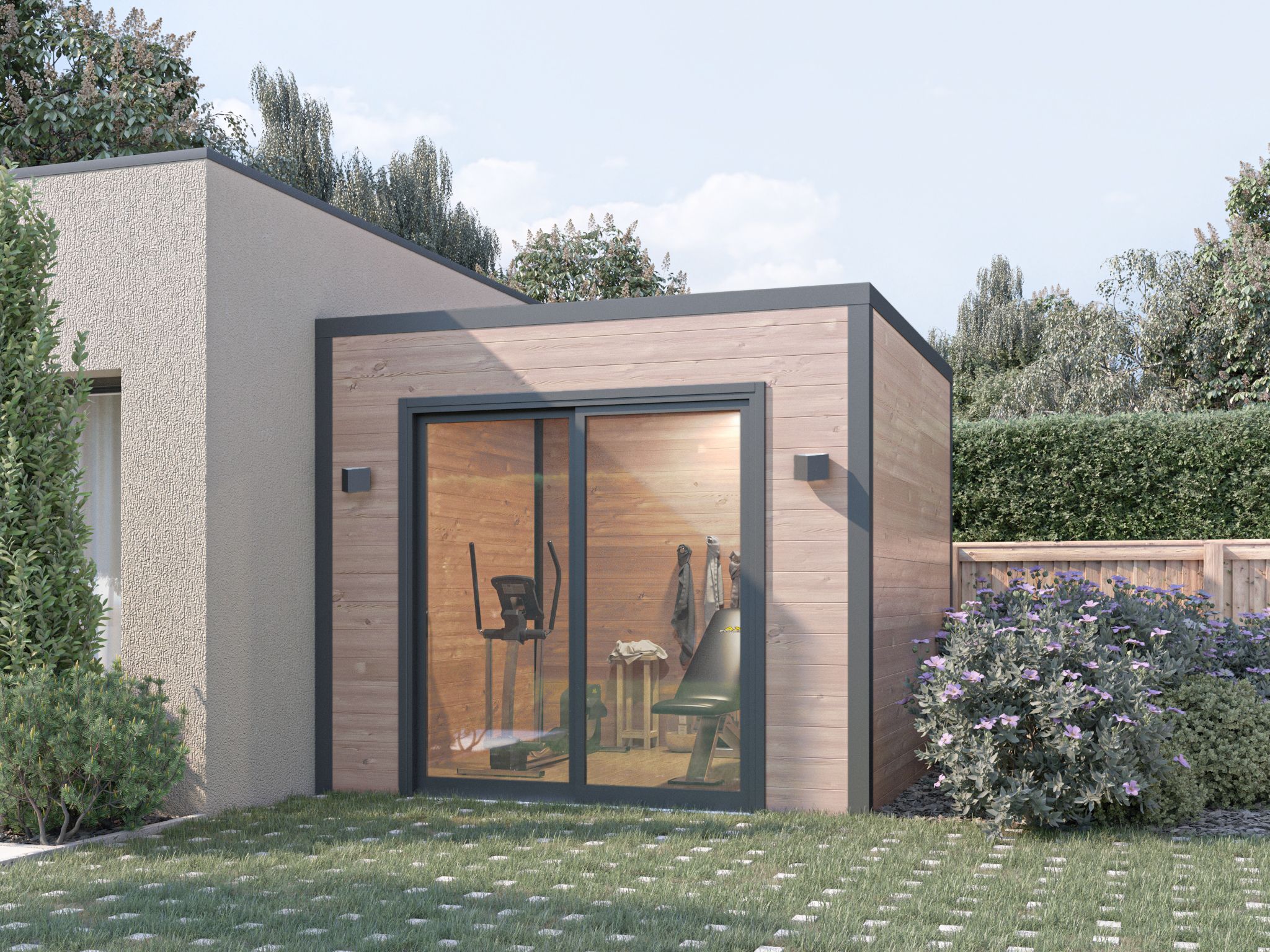 Abri de jardin bois et aluminium Brikawood Design