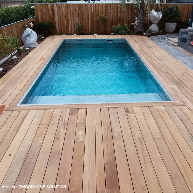 Pack Lame de Terrasse Bois Exotique Garapa KD 21x145 Lisse 1er Choix 4