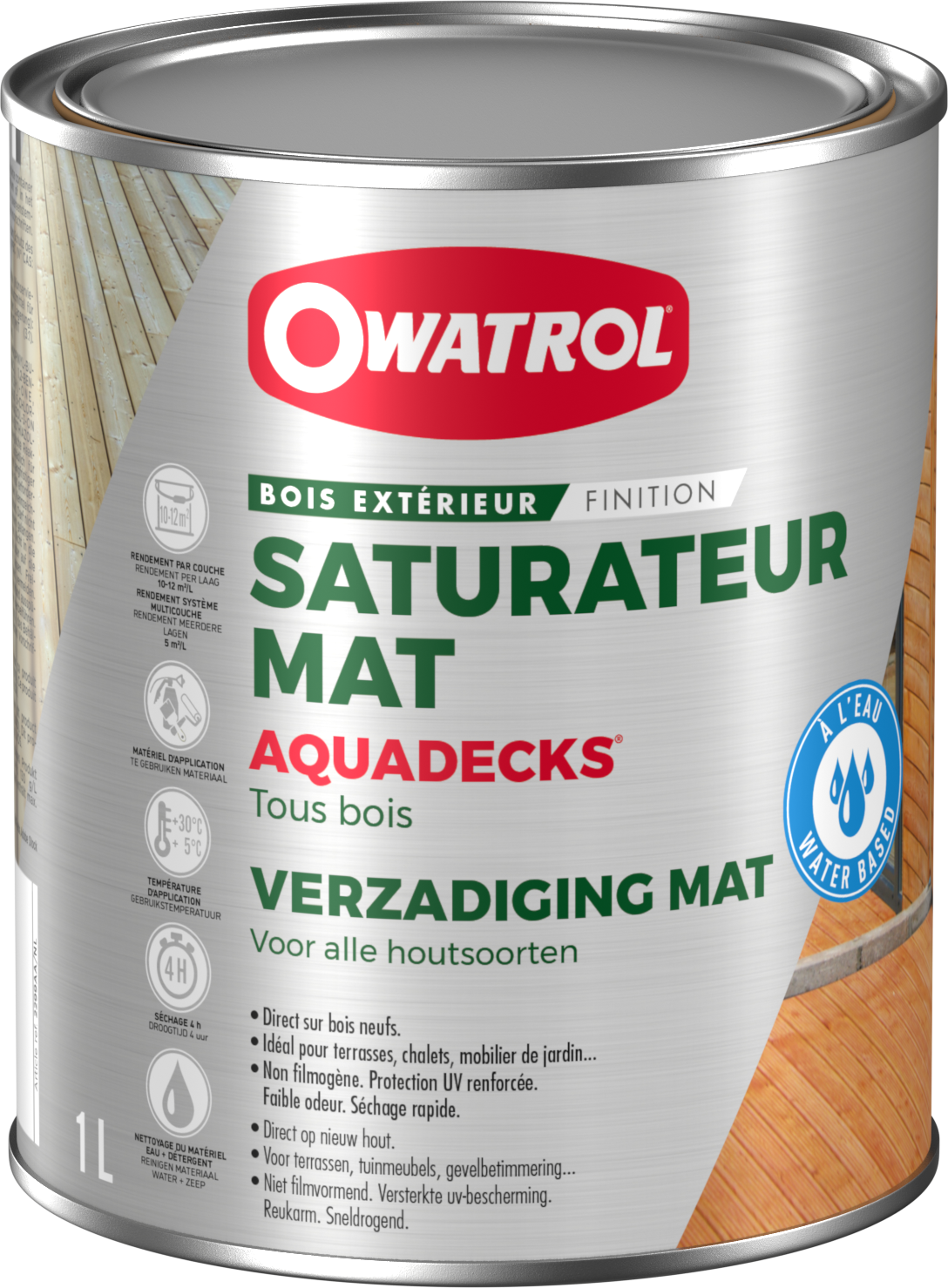 Saturateur bois en phase aqueuse Owatrol Aquadecks