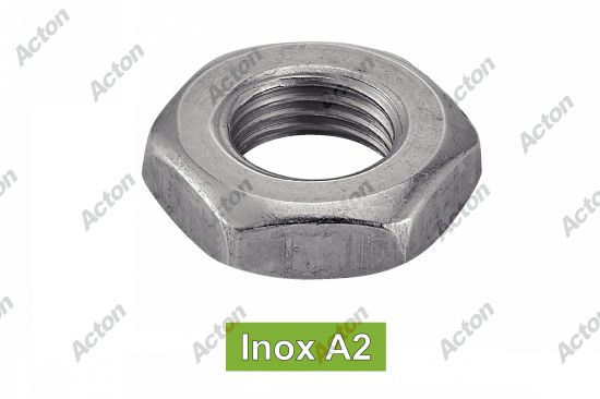 Écrou bas hexagonal - pas fin inox A2 - DIN 439 Acton