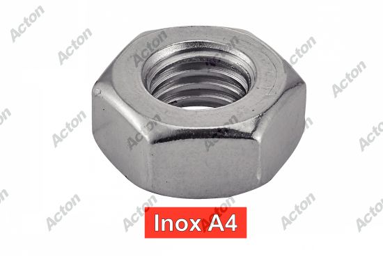 Écrou hexagonal pas à gauche DIN 934 inox A4 Acton