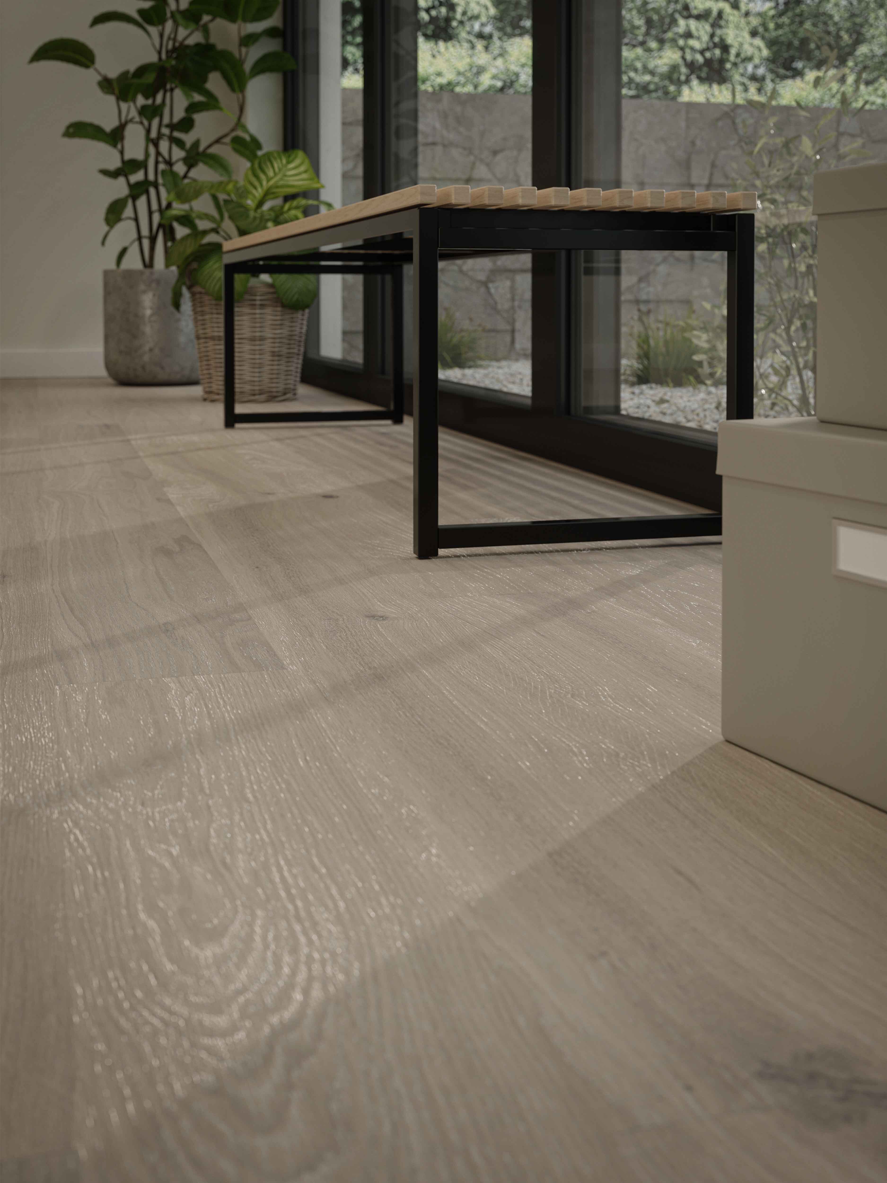 Lame de parquet hybride Bjelin Woodura Barum chêne Earth Grey 3