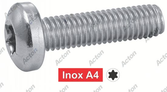 Vis à métaux tête cylindrique six lobes inox A4 - ISO 14583 Acton