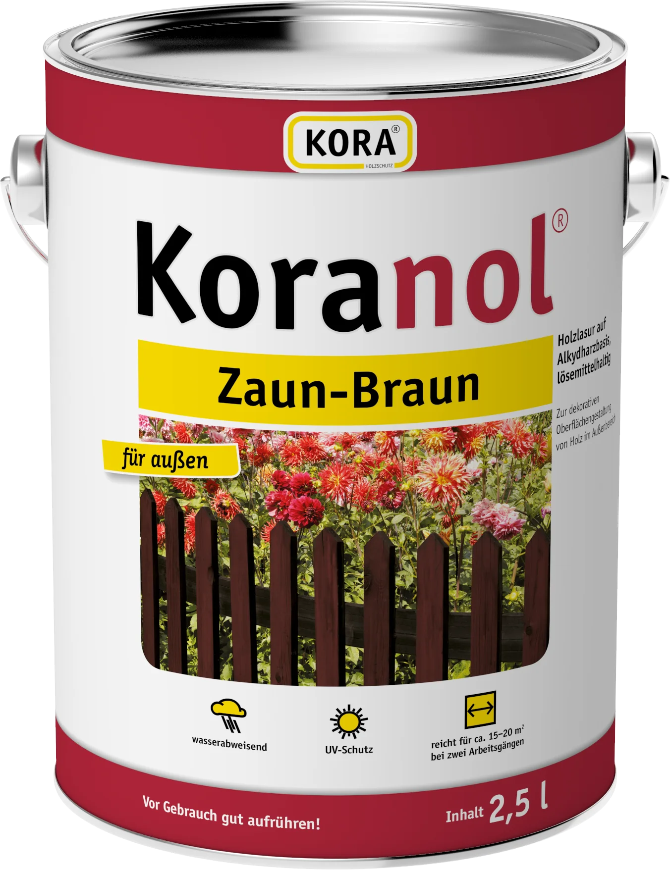 Lasure bois brun foncé Koranol Zaun-Braun