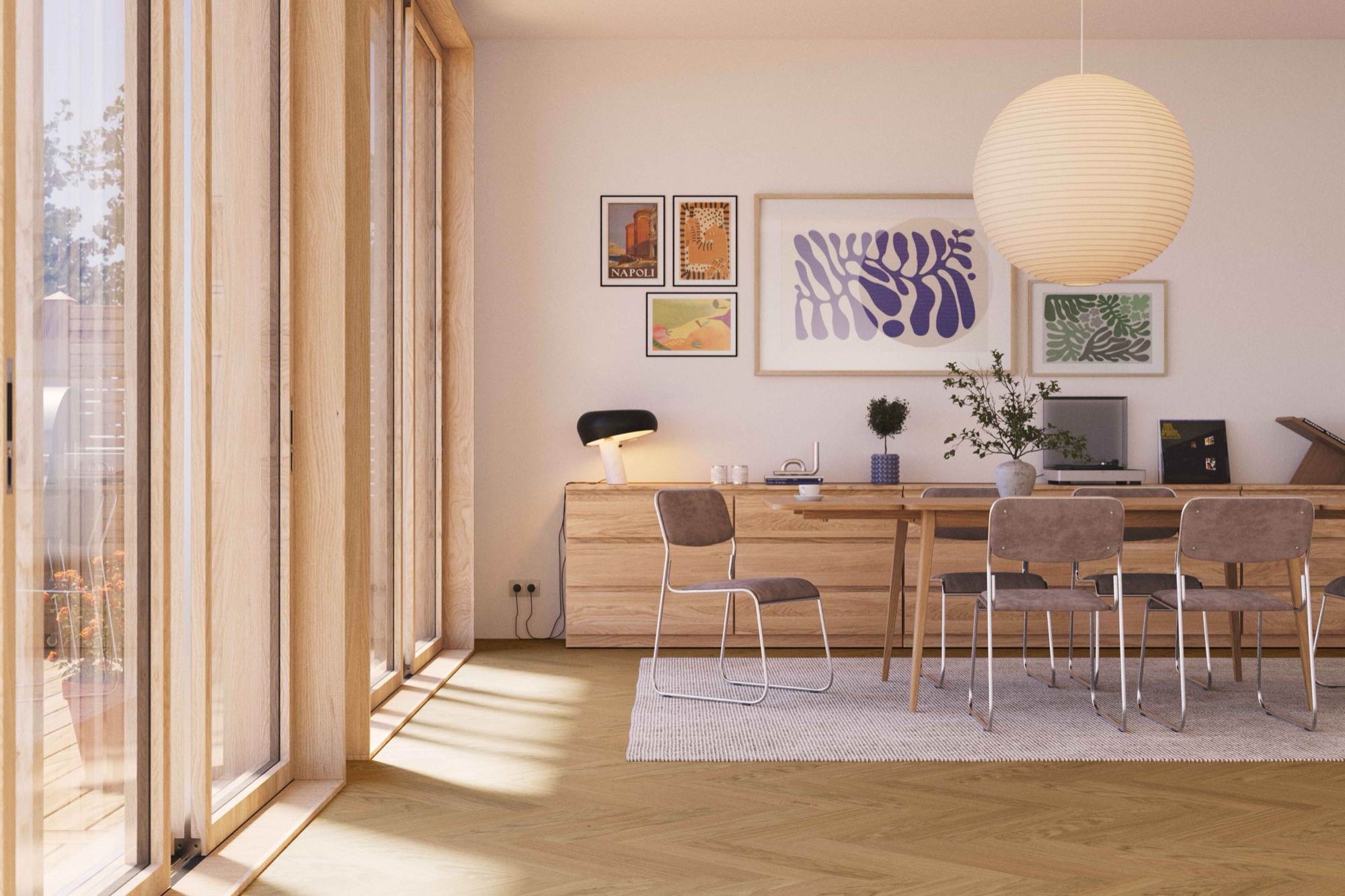 Parquet bâton rompu Bjelin Woodura Stockholm chêne Natural moderne 2