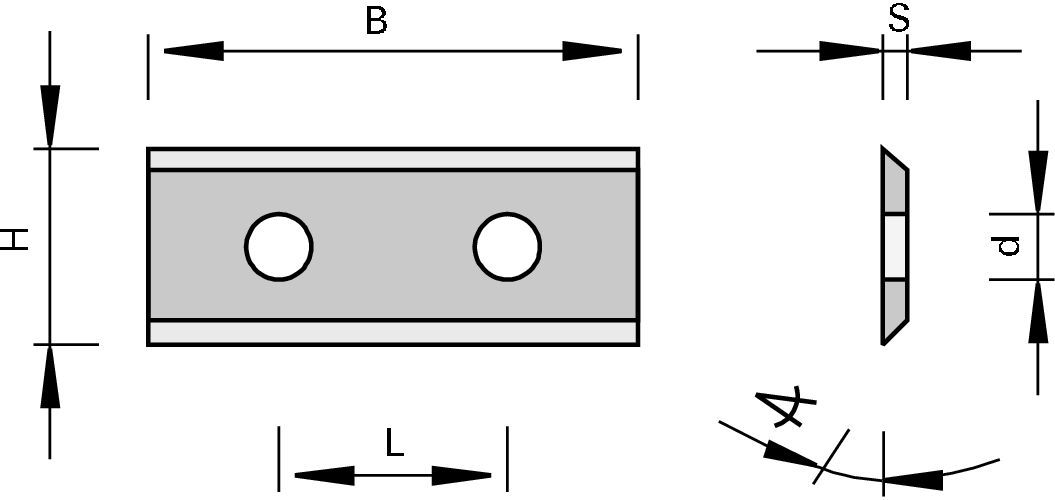 Plaquettes réversibles HW à 2 coupes LEUCO 5