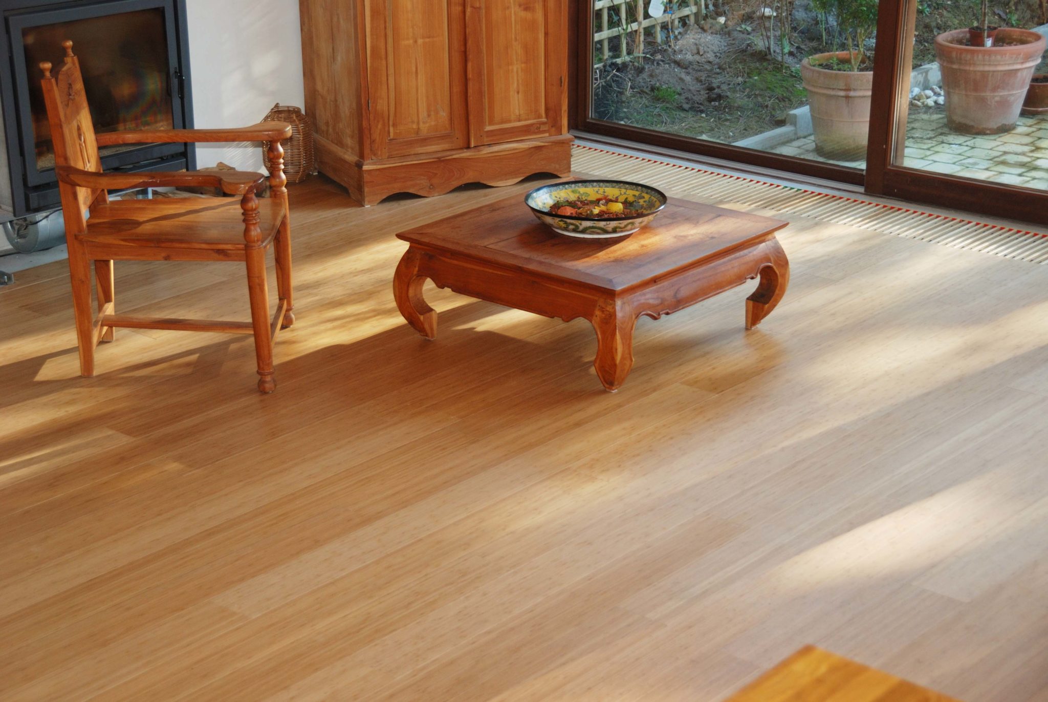 Parquet massif bambou ootouch Vertical Caramel Evolution Click 2