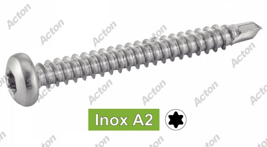 Vis autoperçantes tête cylindrique six lobes inox A2 - DIN 7504 m