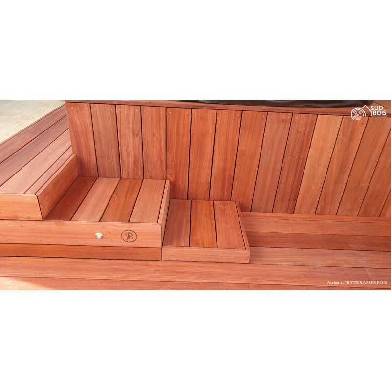 Lame de Terrasse Bois Exotique Padouk 1er Choix 21x145 Lisse 3