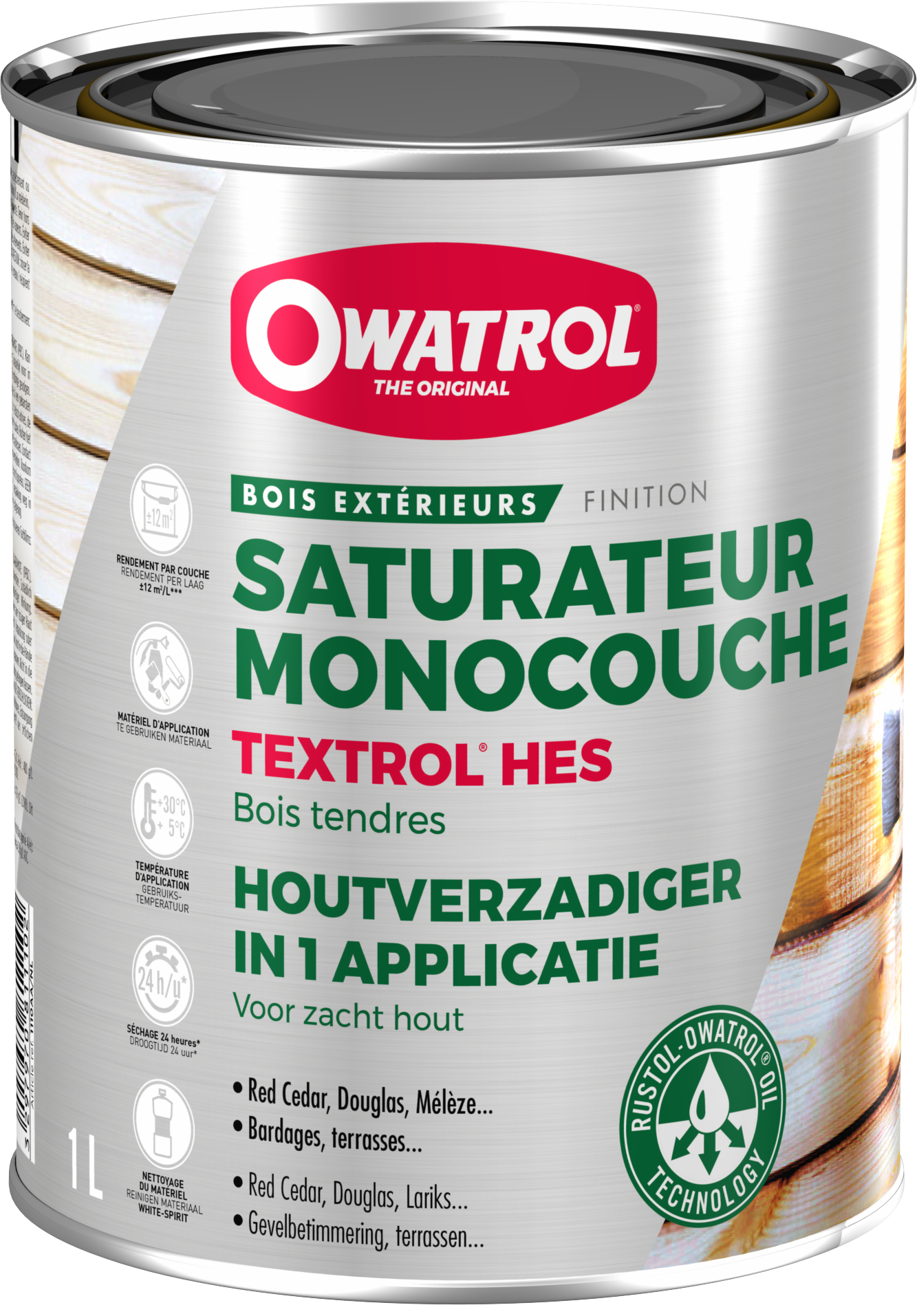 Saturateur monocouche haut extrait sec Owatrol Textrol HES