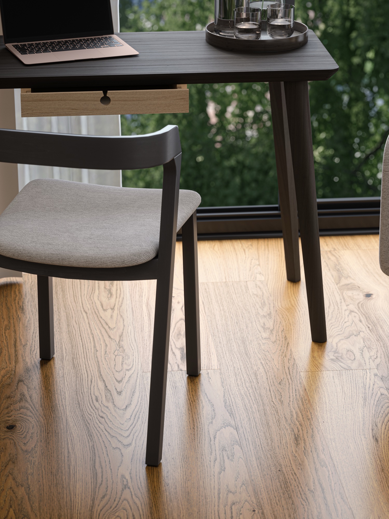 Lame de parquet hybride Bjelin Woodura Dalshult chêne Granite 3