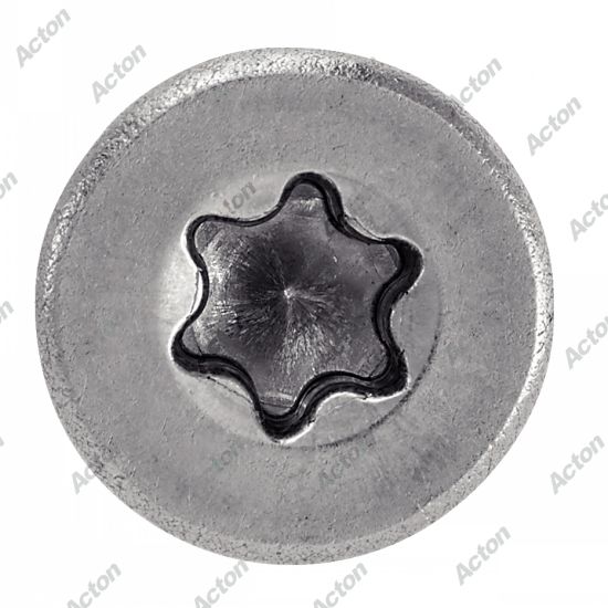 Vis pour bois aggloméré tête fraisée six lobes filetage partiel inox 3