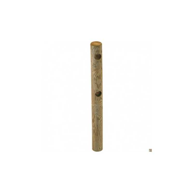 Poteau Bois Pin ø 140 mm percé en ø 80 mm pour Clôture 5