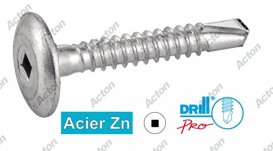 Vis autoperçantes tête cylindrique crantée extra large empreinte