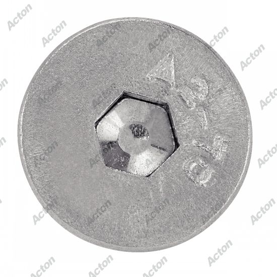Vis à métaux ISO 10642 tête fraisée six pans creux inox A2 Acton 3
