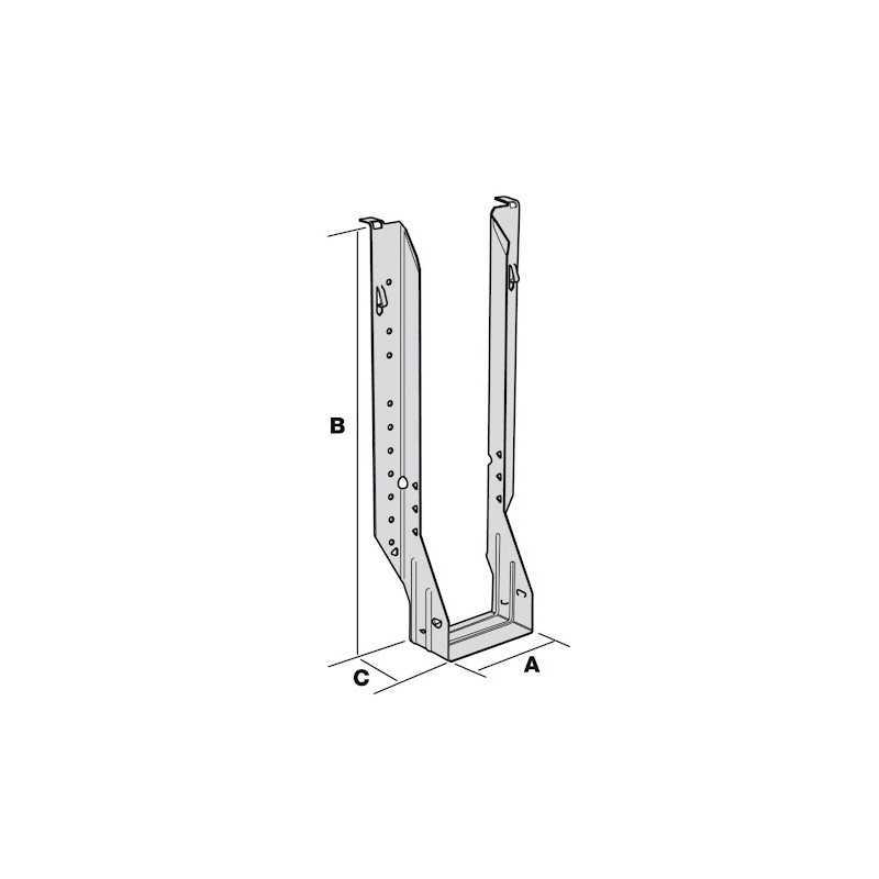Étrier à brides latérales IUSE / Sabot de charpente pour Poutre en I SIMPSON