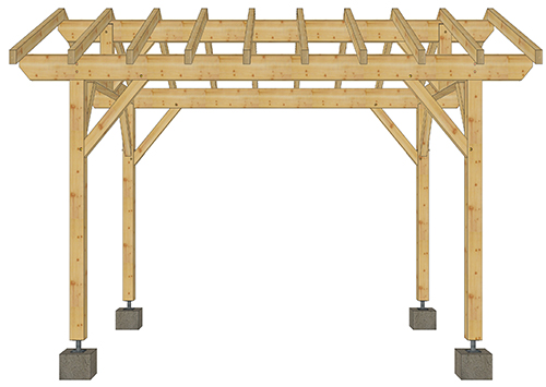 Carport en épicéa Moucherolle 4