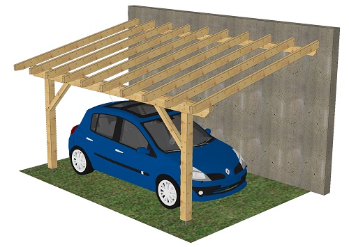 Carport en épicéa Argentière