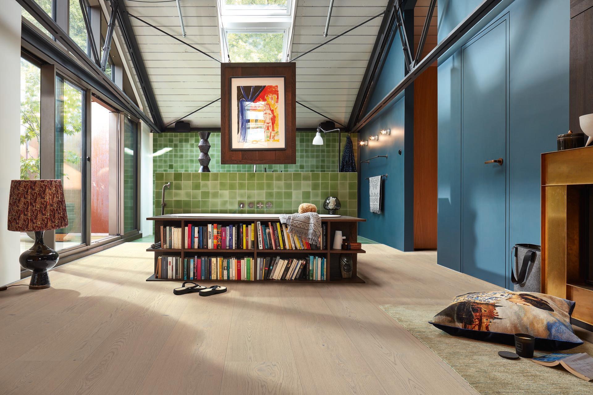 Lame de parquet contrecollé MEISTER Lindura HD 400 chêne Milk cream oak lively 3