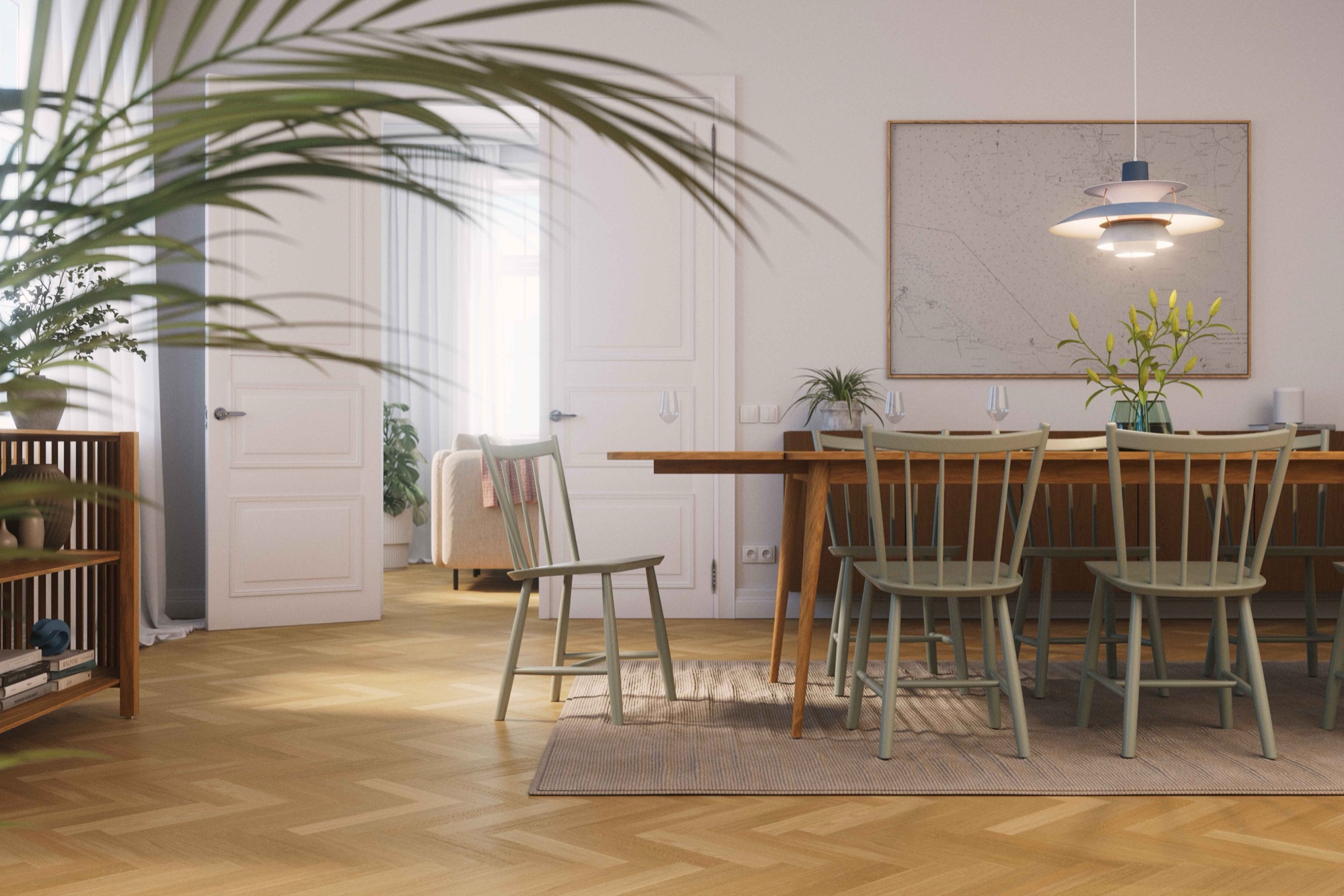 Parquet bâton rompu Bjelin Woodura Stockholm chêne Natural classique 2