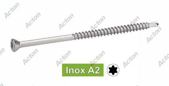 Vis de bardage - platelage tête fraisée six lobes inox A2 Acton