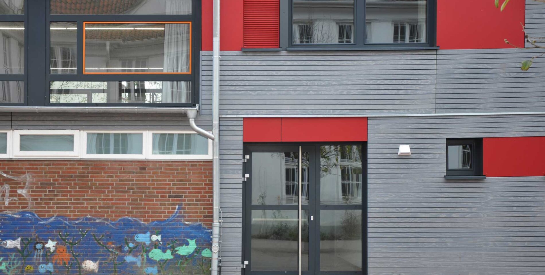 Façade Accoya sur la salle des sports de Brême