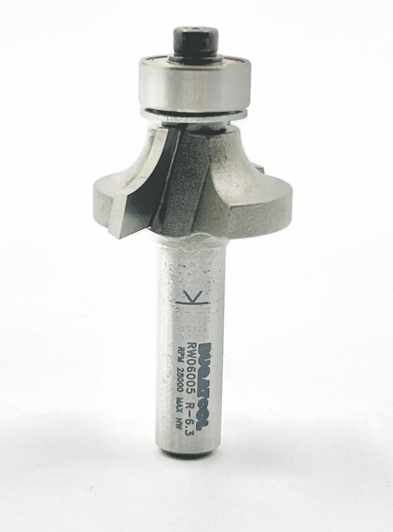 Fraise industrielle à rayon de 6 mm, 2 lames et queue S8 3