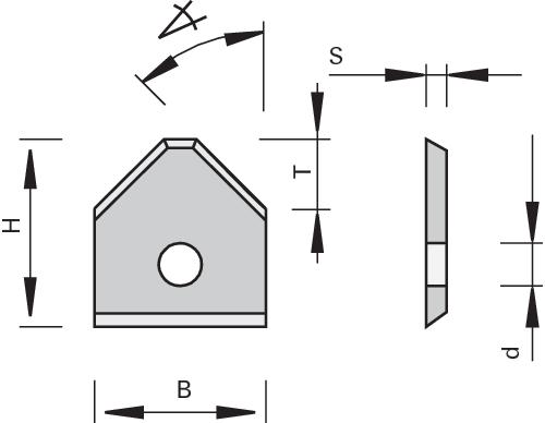 Plaquettes interchangeables HW à chanfreiner à 2 coupes LEUCO 2