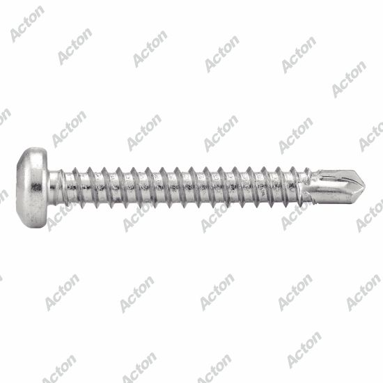 Vis autoperçantes tête cylindrique six lobes acier zn - zingué blanc 2