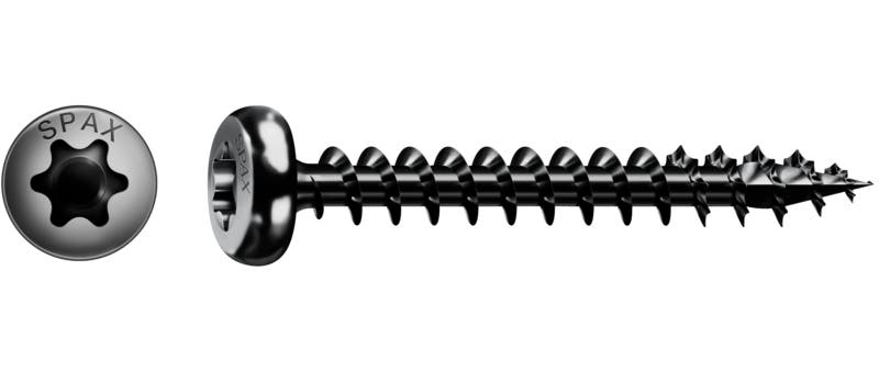 Vis universelle SPAX noir BLAX tête ronde