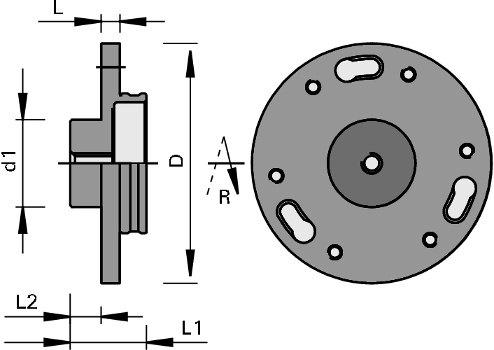 Flasques de montage pour systèmes de serrage Ø 140 mm - exécution 2 2