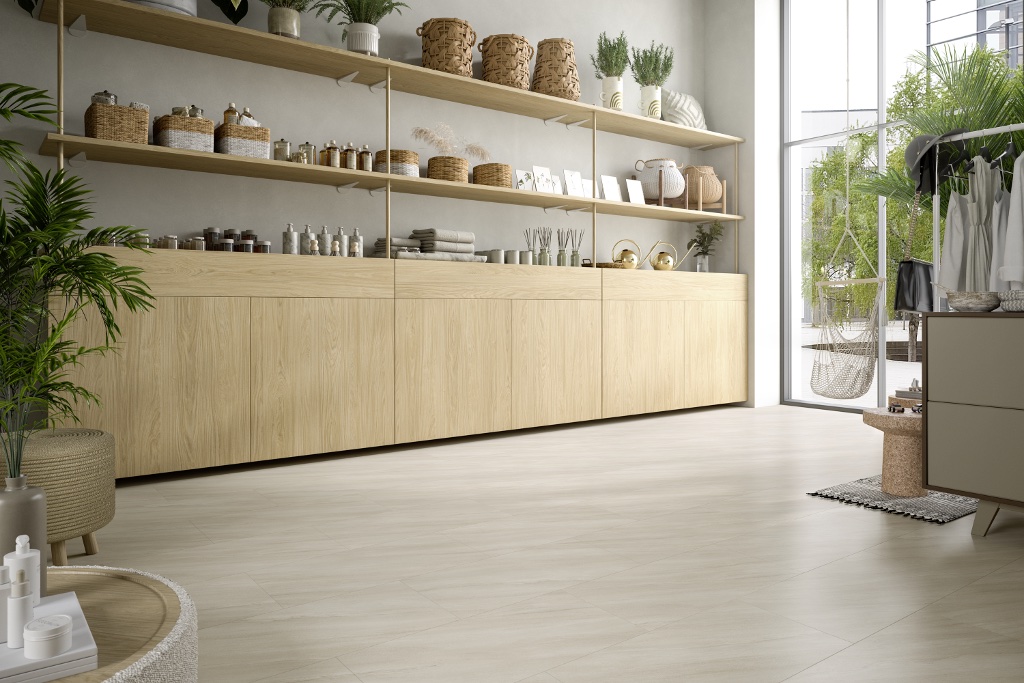 Lame de sol stratifié hydrofuge EGGER Sand Grey Calvia Stone 2