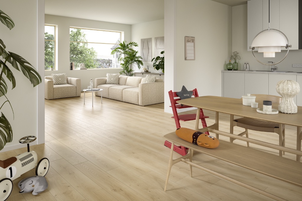 Lame de sol stratifié hydrofuge EGGER Sand Pinot Oak 4