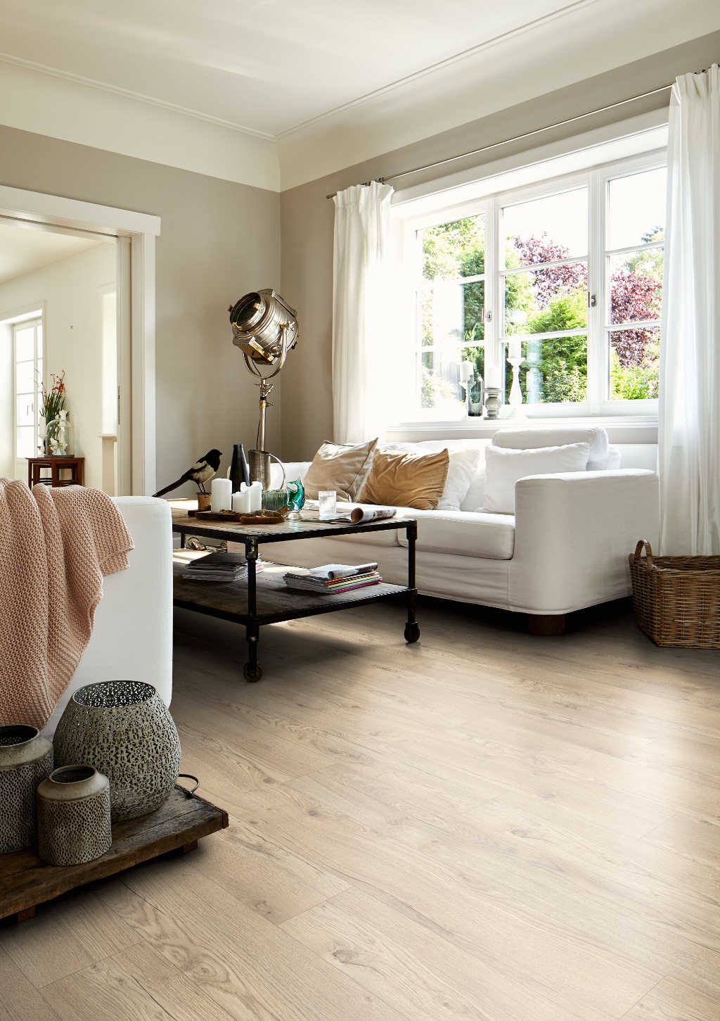 Lame de sol stratifié hydrofuge EGGER Sand beige Olchon Oak 2