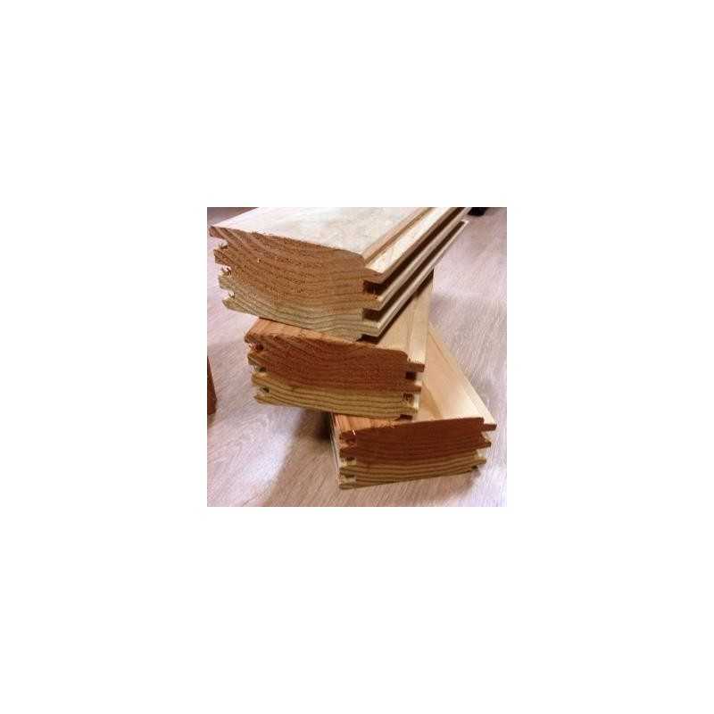 Madrier Chalet Triple Emboîtement Douglas Naturel 70x135