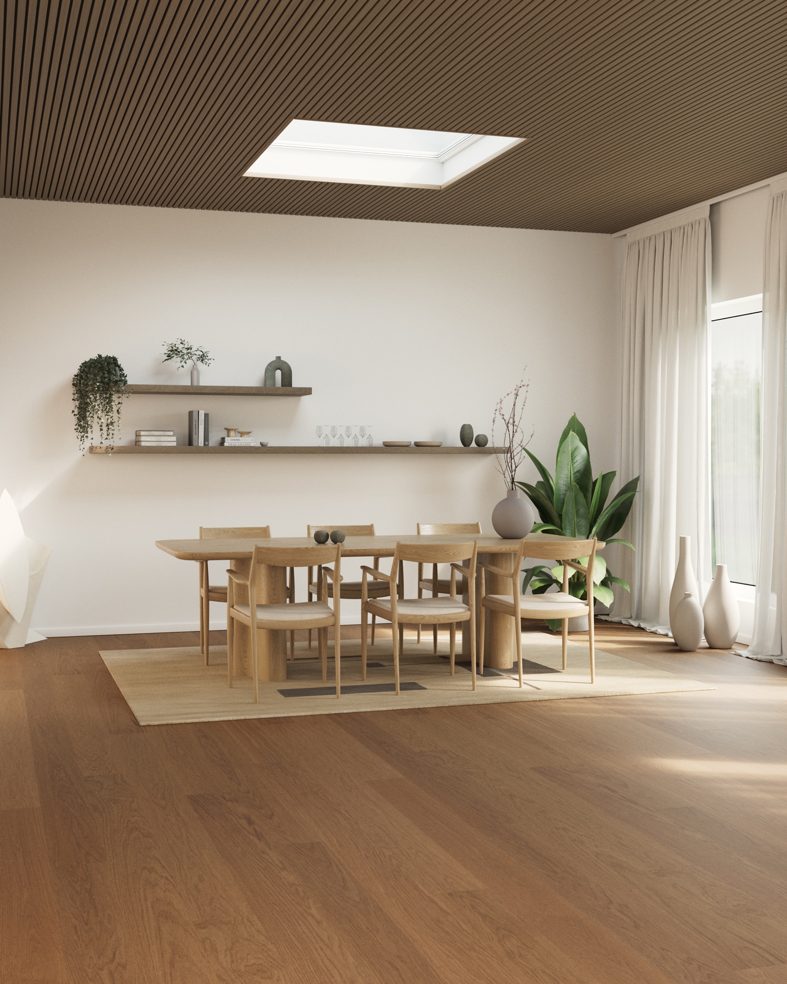 Lame de parquet hybride Bjelin Woodura Venestad chêne Terra Brown 4