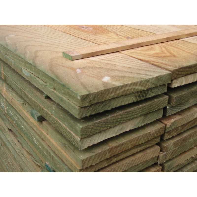 Planche Volige 18x150mm Brut Traité Autoclave Marron 3m 2