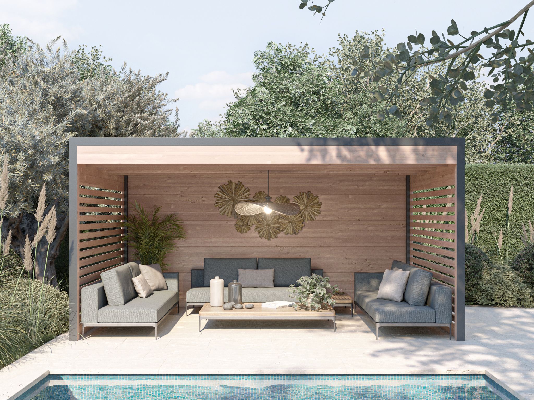 Pergola bois et aluminium Brikawood 5×3